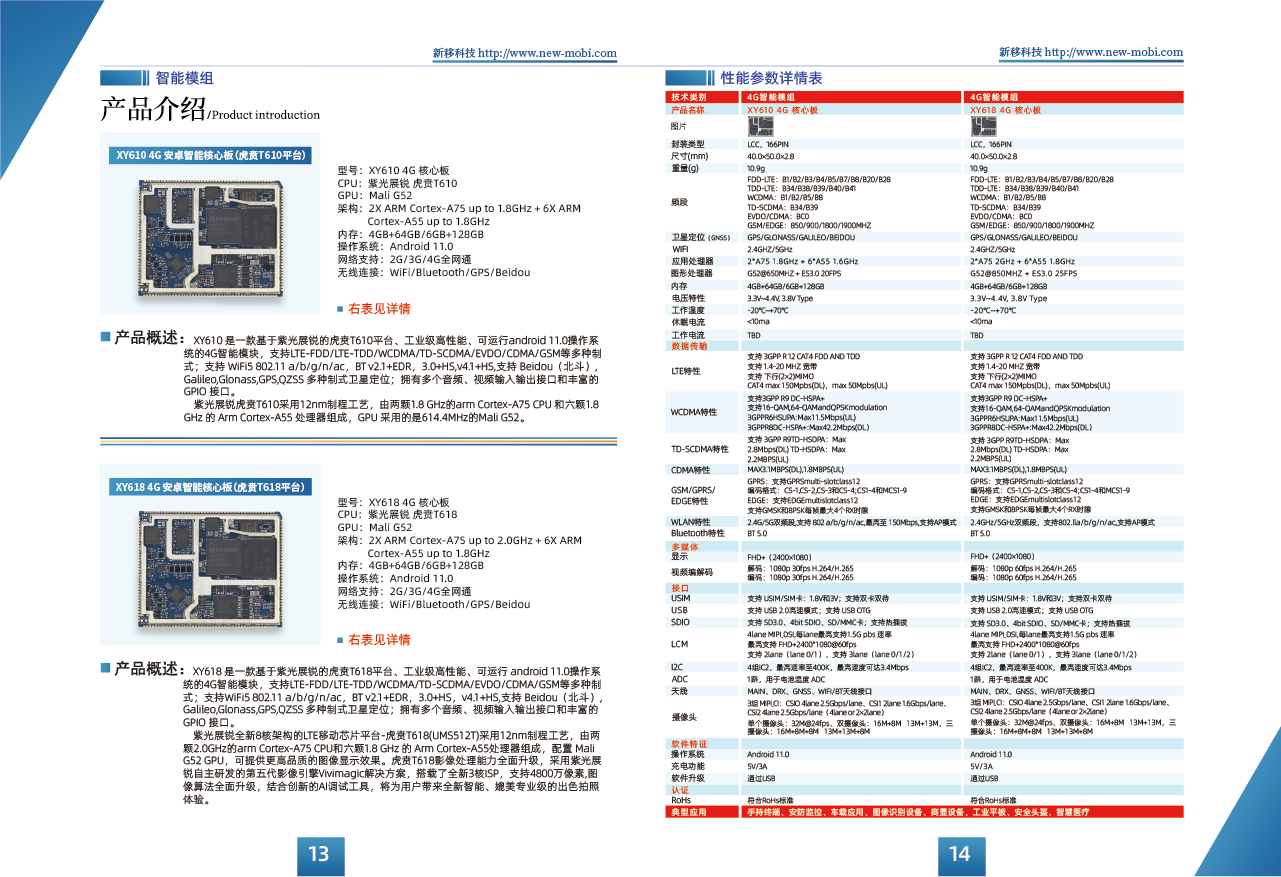 紫光展銳T610/T618安卓核心板開(kāi)發(fā)板方案